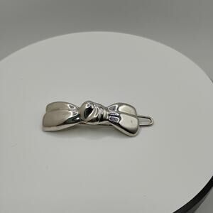 Taxco Sterling Silver Bow Hair Barrett 2 inches by 3/4 inch